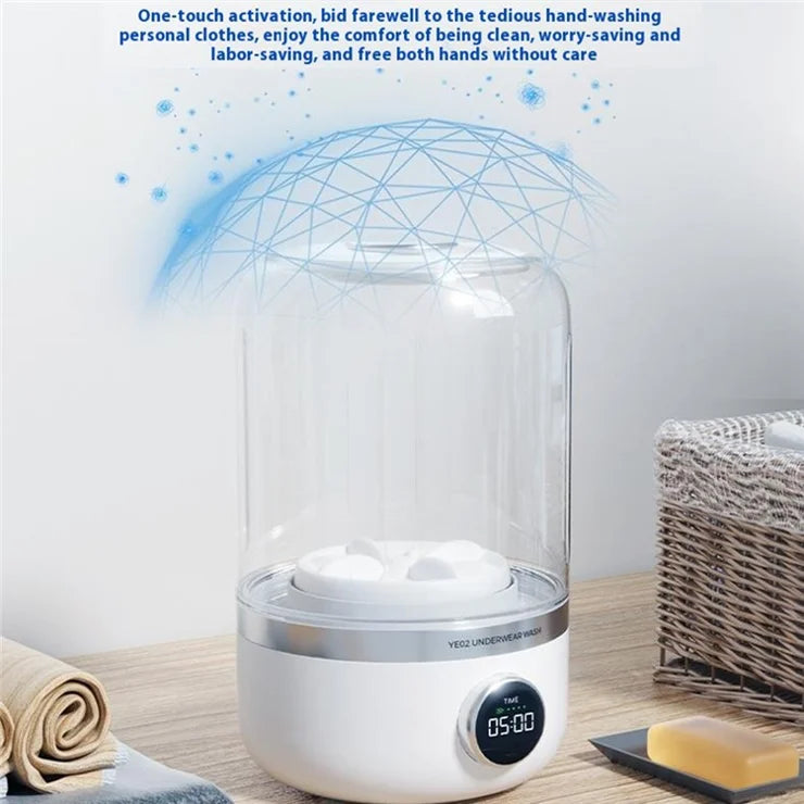HygienePro™ Mini Ultrasonic Washer – Perfect for Underwear & Baby Clothes