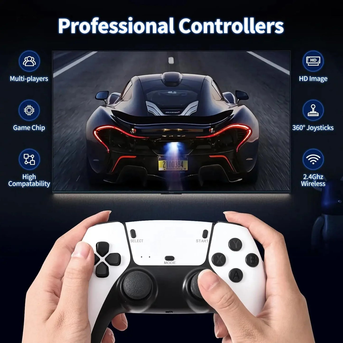 RetroPlay™ M15 Mini TV Game Stick – 40,000+ Games